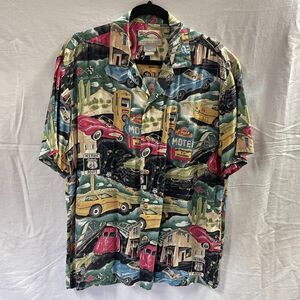 Paradise Found GM Chevrolet Chevy Corvette Print Hawaiian Shirt Large